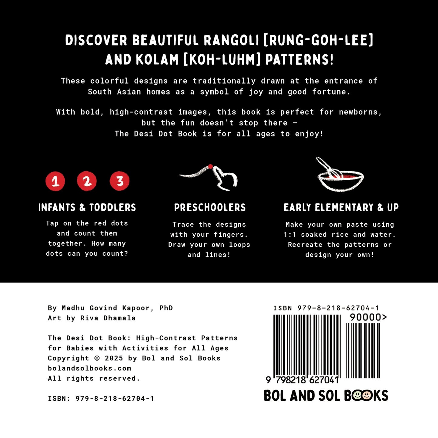 The Desi Dot Book: High-Contrast Patterns for Babies with Activities for All Ages