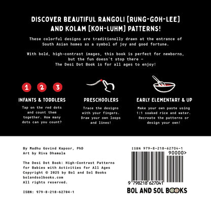 The Desi Dot Book: High-Contrast Patterns for Babies with Activities for All Ages