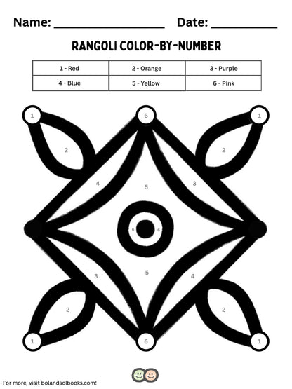 Free Rangoli Coloring Sheets